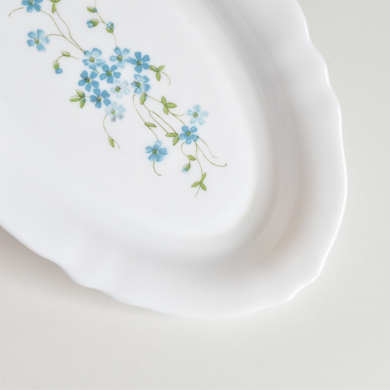 Vintage Luncheon Plate, Arcopal Myosotis (Forget-me-not) A