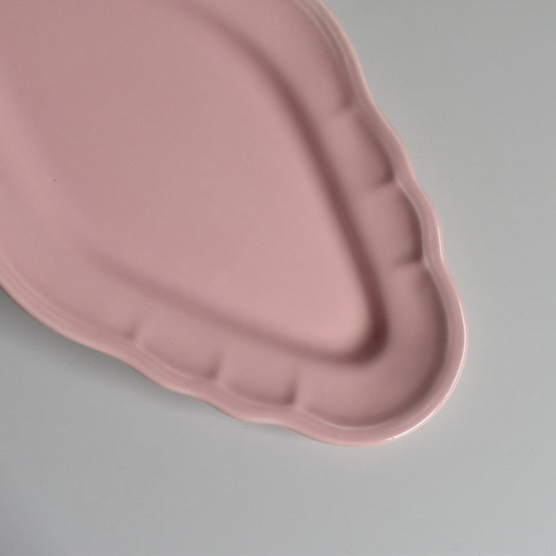 Vintage Sarreguemines Pink Flower Rim Plate A