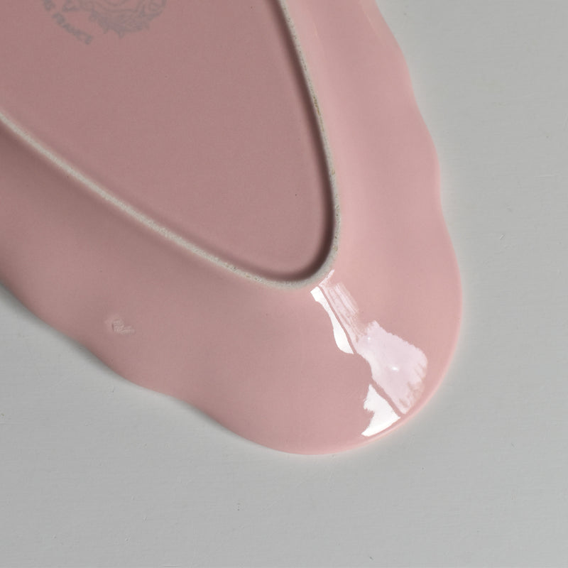 Vintage Raviere Salins Flower Rim Pink B