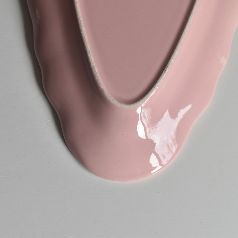 Vintage Raviere Salins Flower Rim Pink B