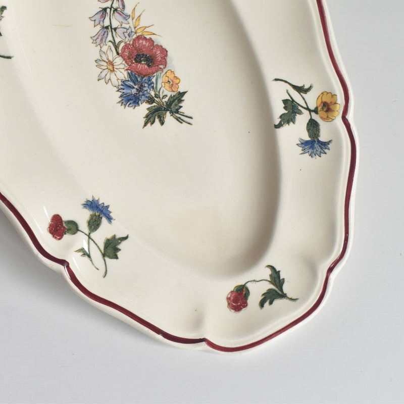 Vintage Digoin & Sarreguemines Agreste Divided Serving Dish