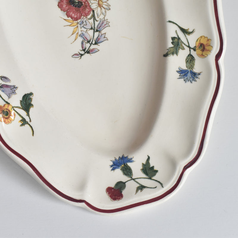 Vintage Digoin & Sarreguemines Agreste Divided Serving Dish