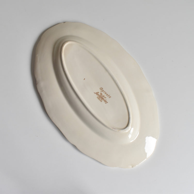 Vintage Digoin & Sarreguemines Agreste Divided Serving Dish