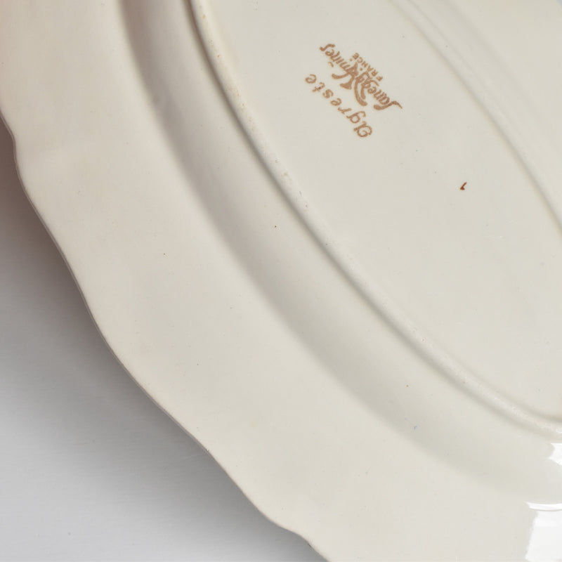 Vintage Digoin & Sarreguemines Agreste Divided Serving Dish