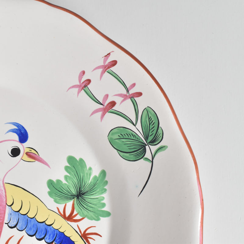 Vintage Plate Saint-Clément Bird