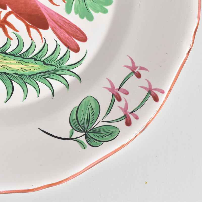 Vintage Plate Saint-Clément Bird