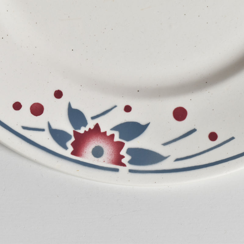 Antique dessert plate, Sarreguemines, Richelieu D