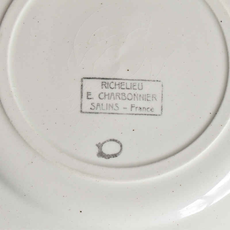 Antique dessert plate, Sarreguemines, Richelieu D