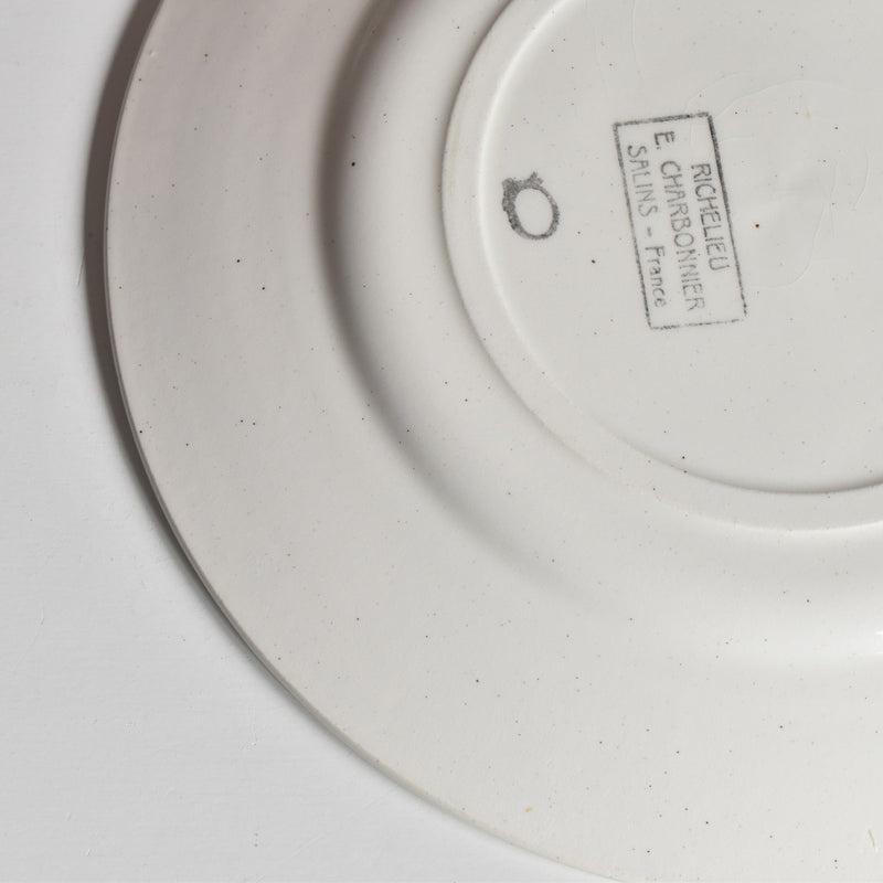 Antique dessert plate, Sarreguemines, Richelieu D