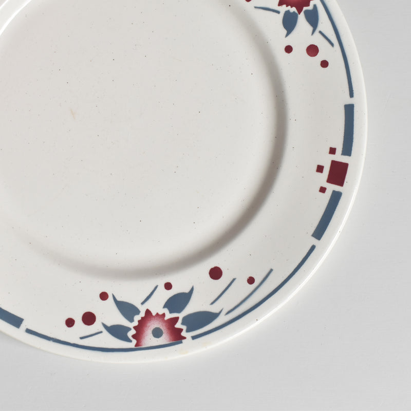 Antique dessert plate, Sarreguemines, Richelieu D