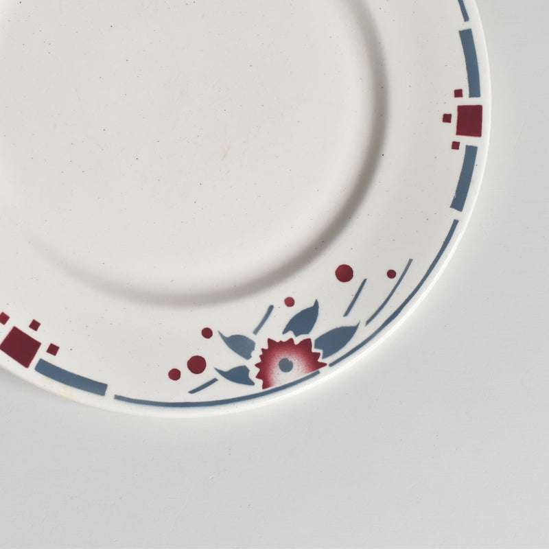 Antique dessert plate, Sarreguemines, Richelieu D