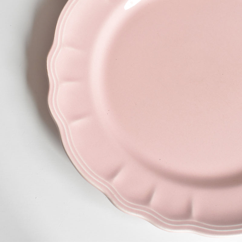 Vintage Plate Sarreguemines Floral Rim Pink B
