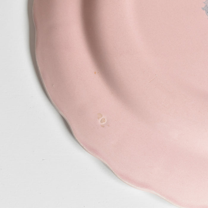 ヴィンテージプレート サラン 花リム ピンク B