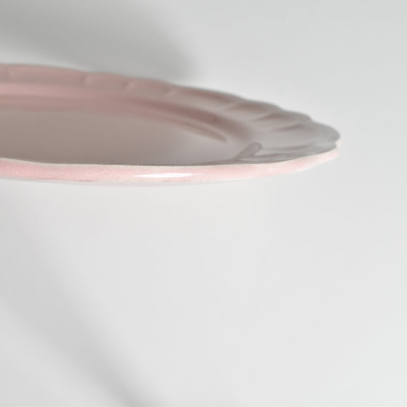 Vintage Plate Sarreguemines Floral Rim Pink B