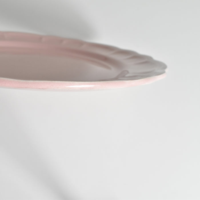 ヴィンテージプレート サラン 花リム ピンク B