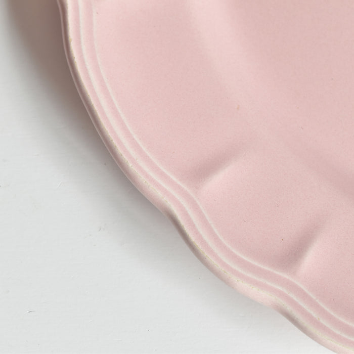 ヴィンテージプレート サラン 花リム ピンク C