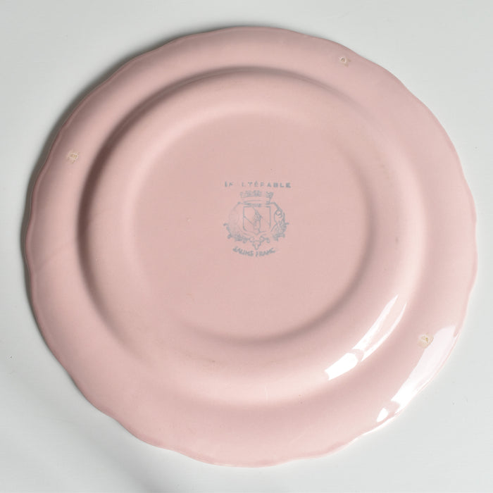 ヴィンテージプレート サラン 花リム ピンク C