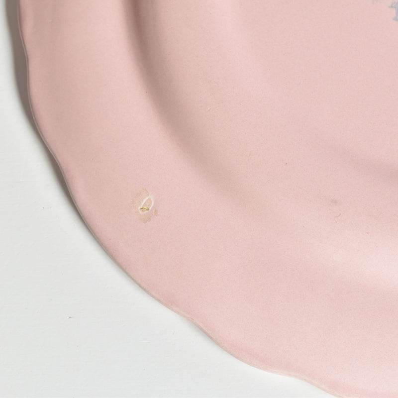 Vintage Plate Sarraguem Flower Rim Pink C