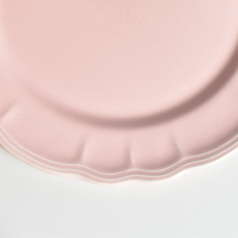 Vintage Plate Sarraguem Flower Rim Pink C