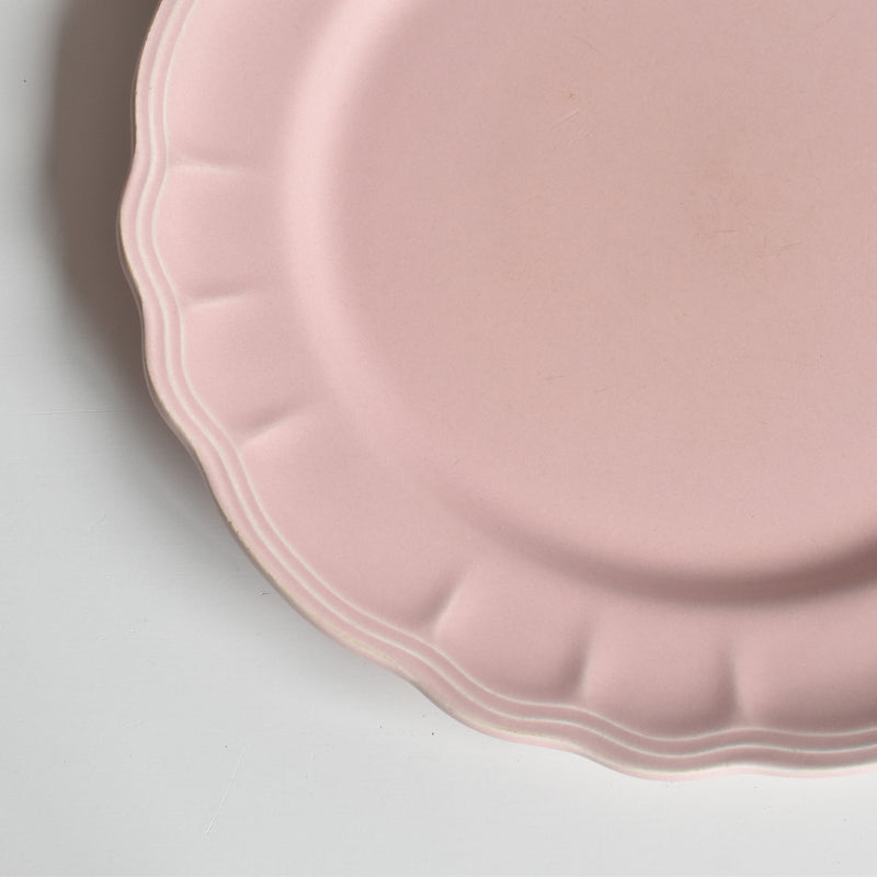 Vintage Plate Sarreguemines Floral Rim Pink D