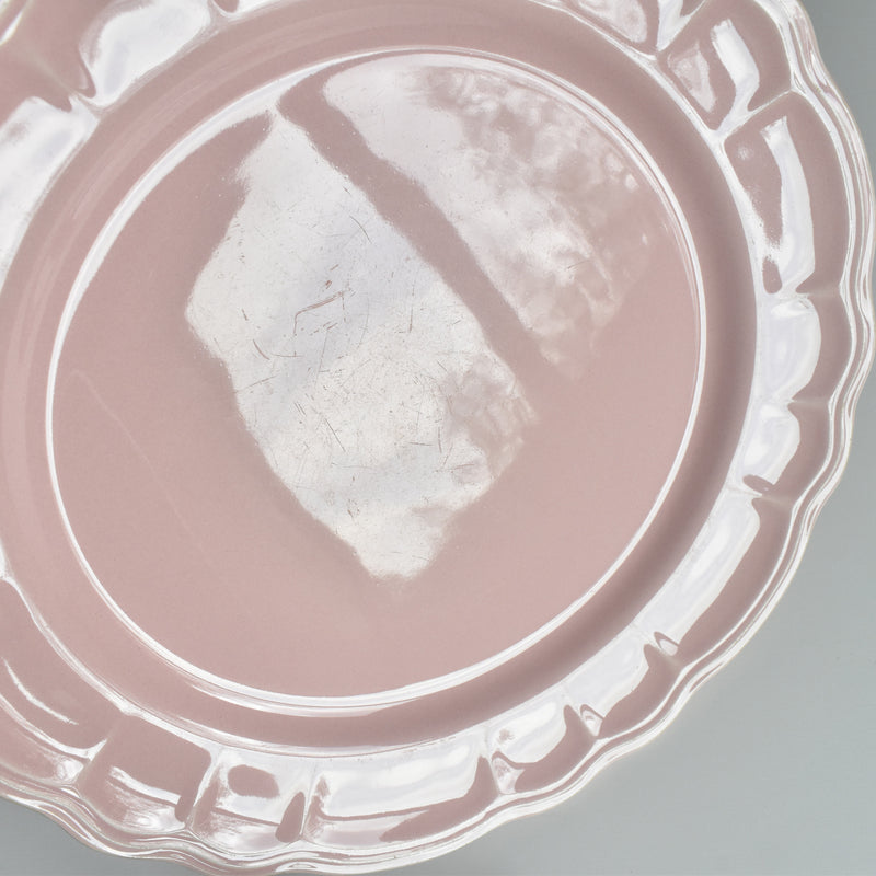 Vintage Plate Sarreguemines Floral Rim Pink D