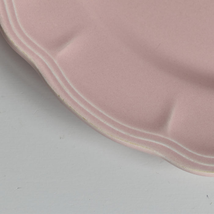 ヴィンテージプレート サラン 花リム ピンク D