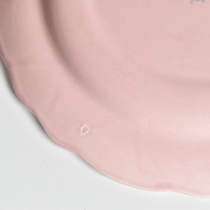 ヴィンテージプレート サラン 花リム ピンク D — Loane Interior