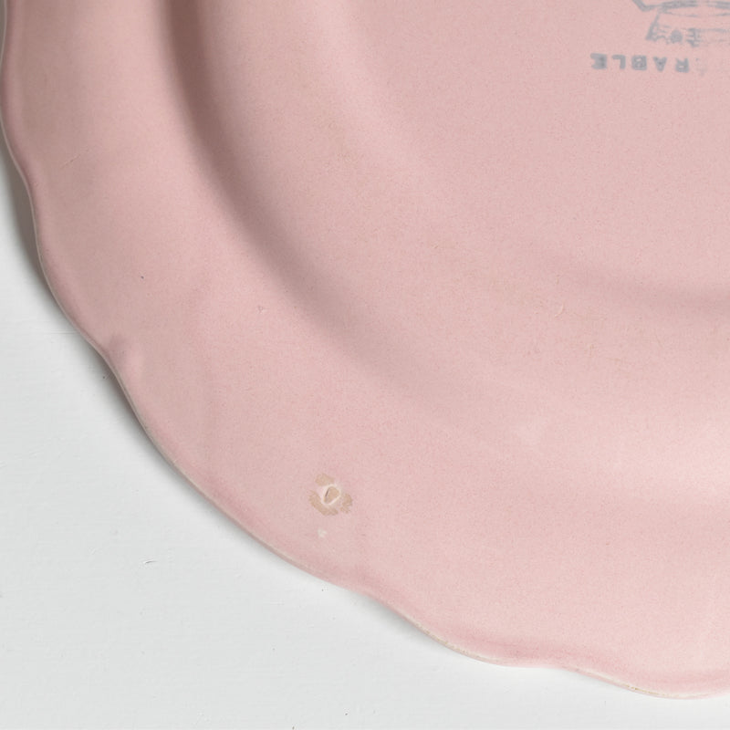 Vintage Plate Sarreguemines Floral Rim Pink D