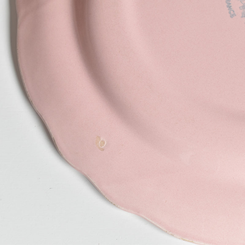 Vintage Plate Sarreguemines Floral Rim Pink D