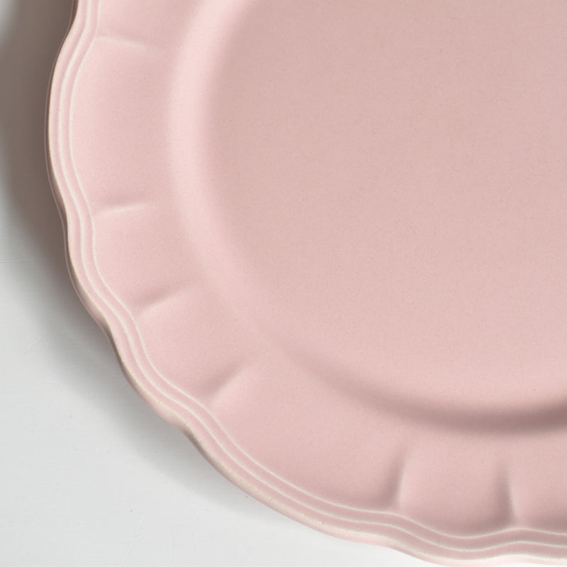 Vintage Plate Salins Petal Rim Pink E