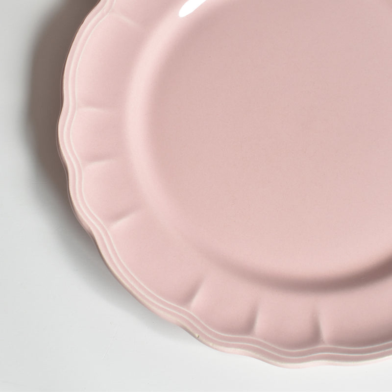 Vintage Plate Salins Petal Rim Pink E