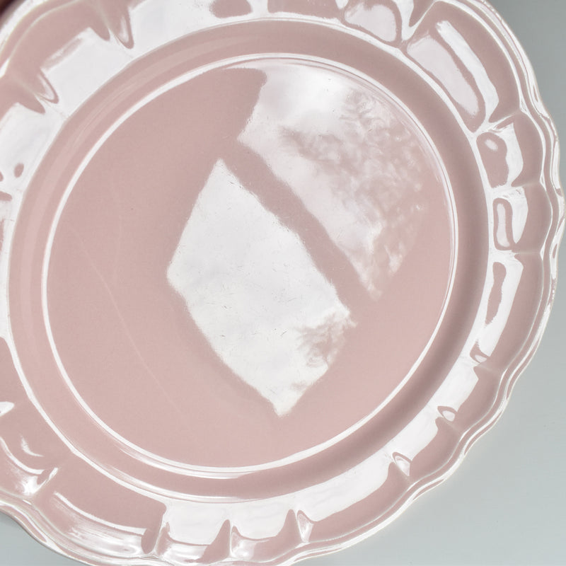 Vintage Plate Salins Petal Rim Pink E