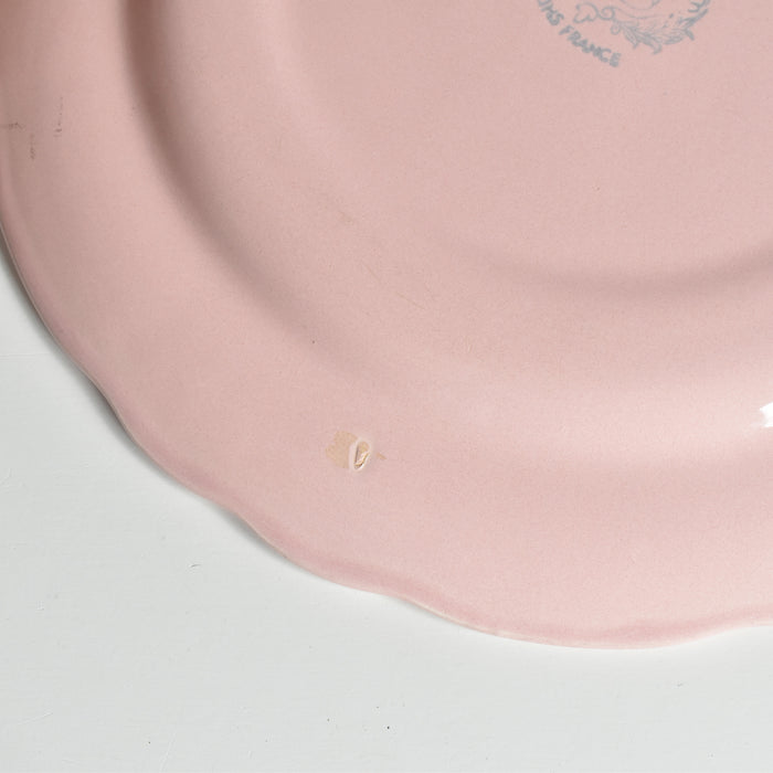 ヴィンテージプレート サラン 花リム ピンク E