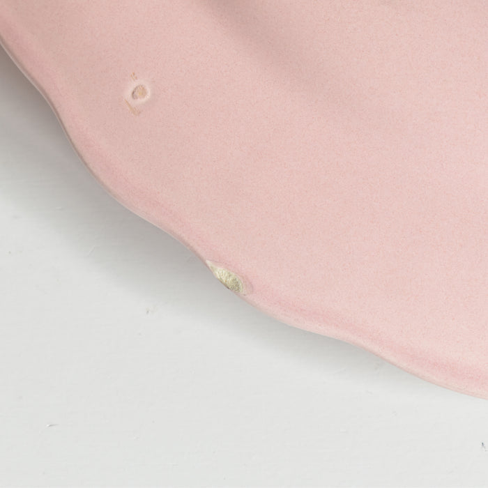 ヴィンテージプレート サラン 花リム ピンク E