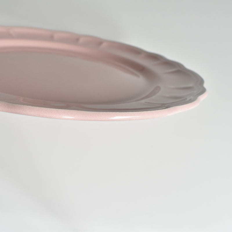 Vintage Plate Salins Petal Rim Pink E