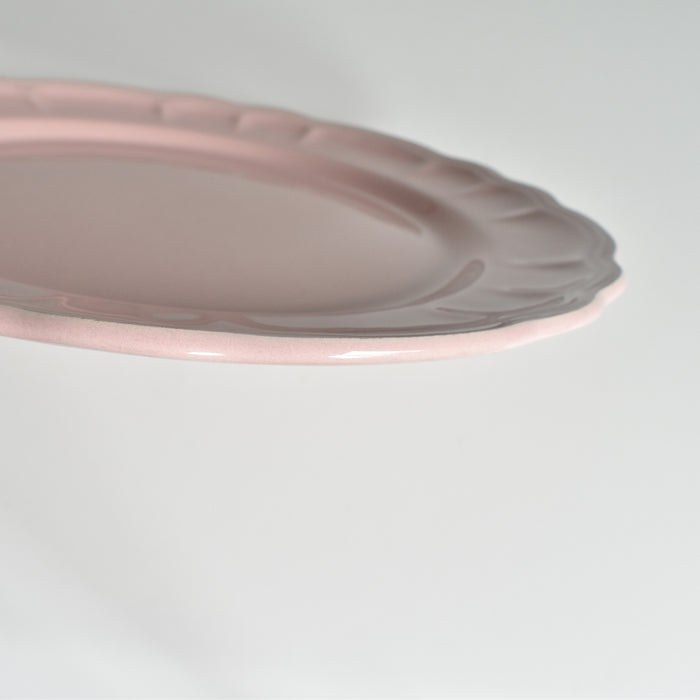 ヴィンテージプレート サラン 花リム ピンク E