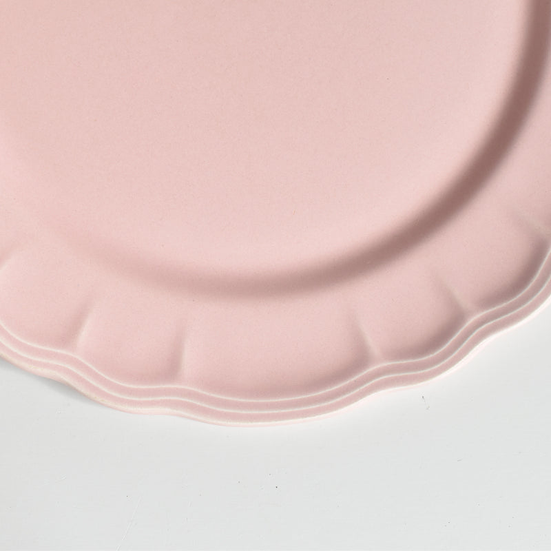 Vintage Plate Salins Petal Rim Pink E