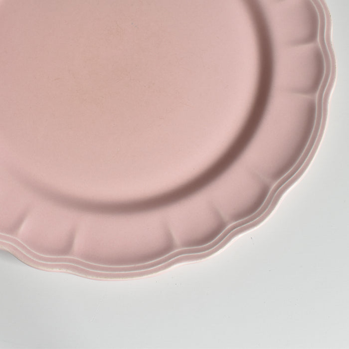 ヴィンテージプレート サラン 花リム ピンク F — Loane Interior