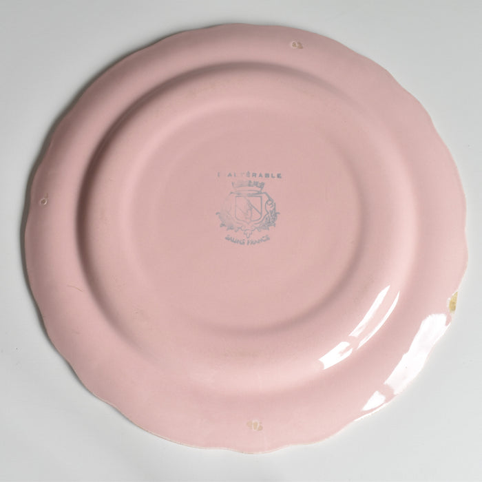 ヴィンテージプレート サラン 花リム ピンク F — Loane Interior