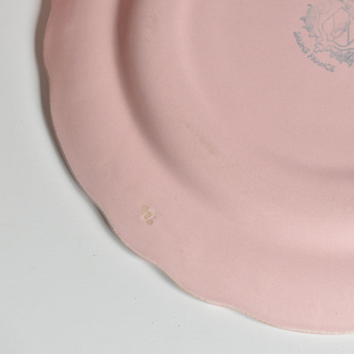 ヴィンテージプレート サラン 花リム ピンク F — Loane Interior