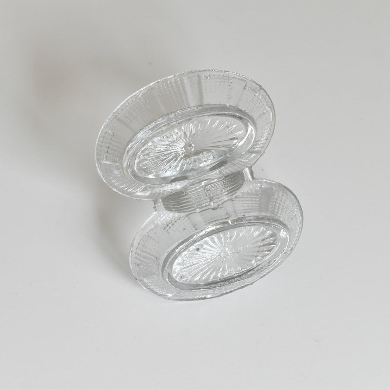 ヴィンテージ ソルト＆ペッパー プレスガラス A