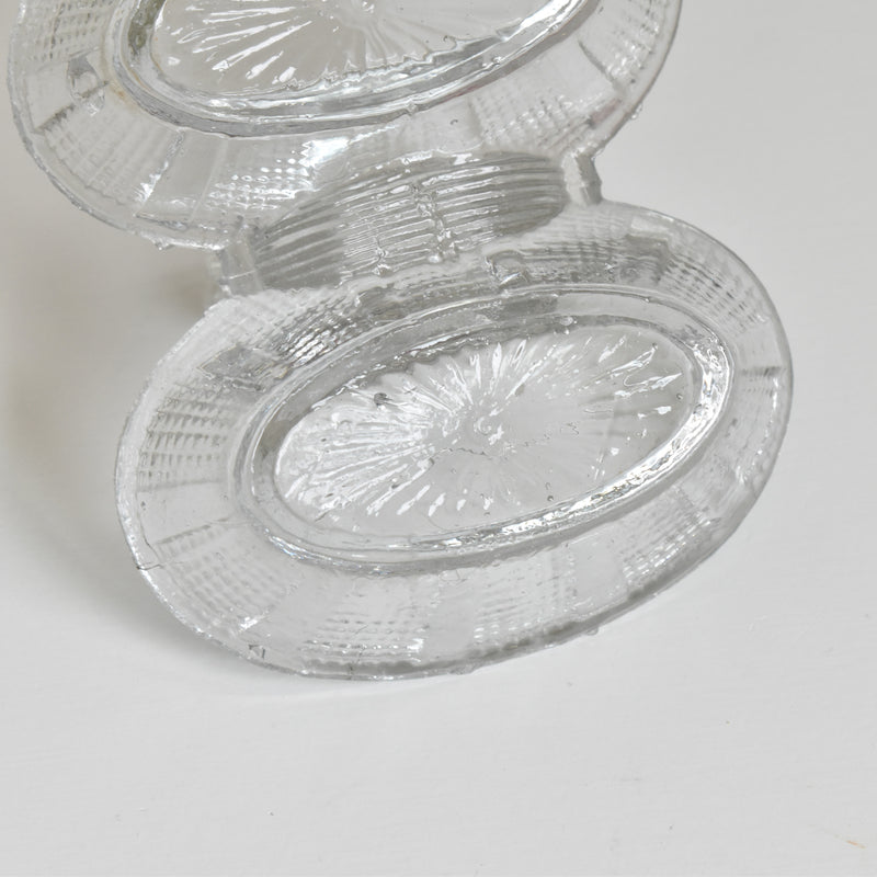 ヴィンテージ ソルト＆ペッパー プレスガラス A