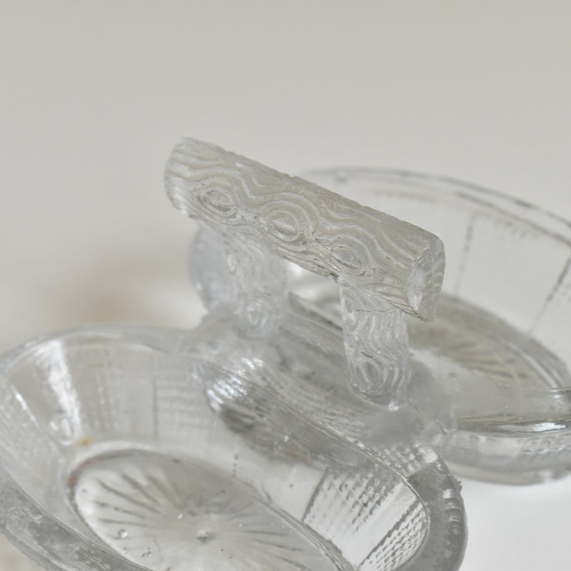 ヴィンテージ ソルト＆ペッパー プレスガラス A