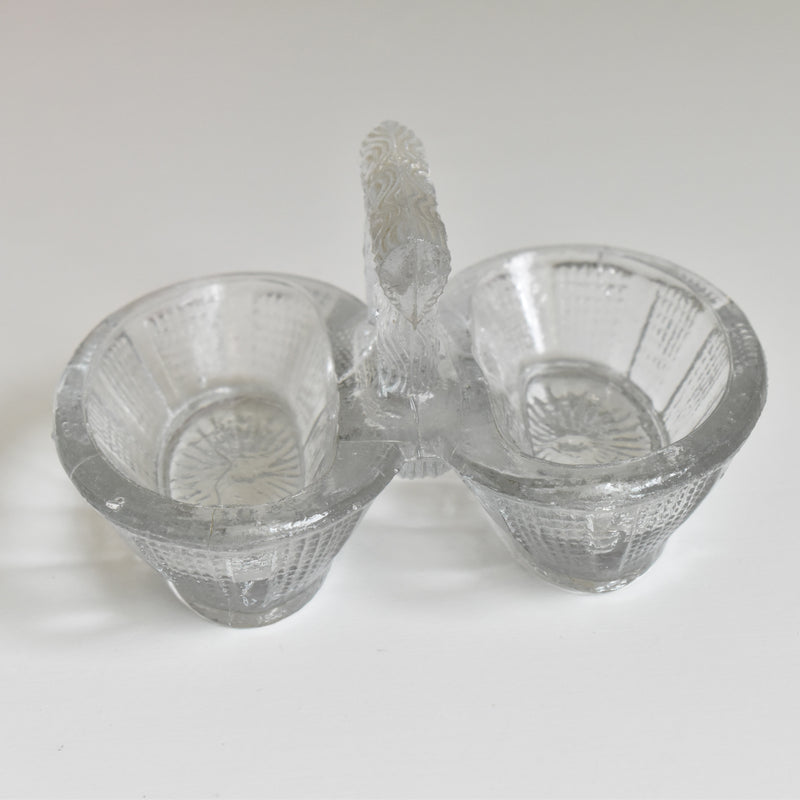 ヴィンテージ ソルト＆ペッパー プレスガラス A