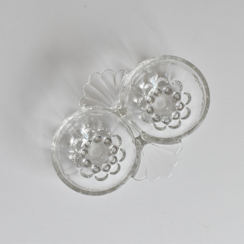 Vintage Salt & Pepper Pressed Glass B