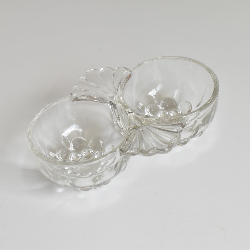 Vintage Salt & Pepper Pressed Glass B