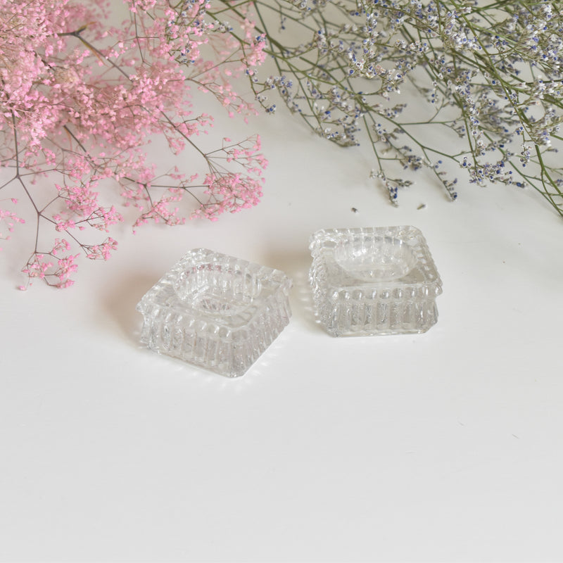 ヴィンテージ ソルト＆ペッパー プレスガラス C