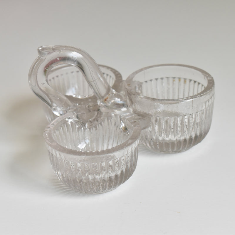 ヴィンテージ ソルト＆ペッパー プレスガラス OULLINS (ウーラン）