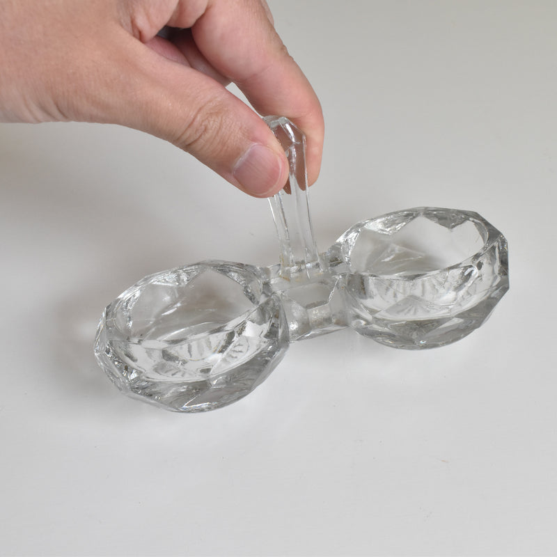Vintage Salt & Pepper Shakers, Pressed Glass, PORTIEUX