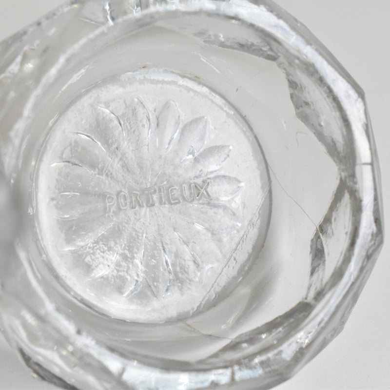 Vintage Salt & Pepper Shakers, Pressed Glass, PORTIEUX